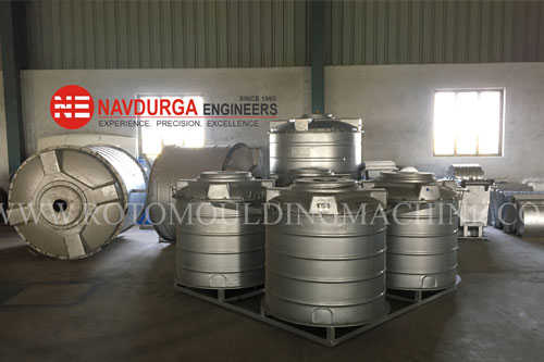 Rock and Roll Rotomolding Machine - Custom Plastic Molding