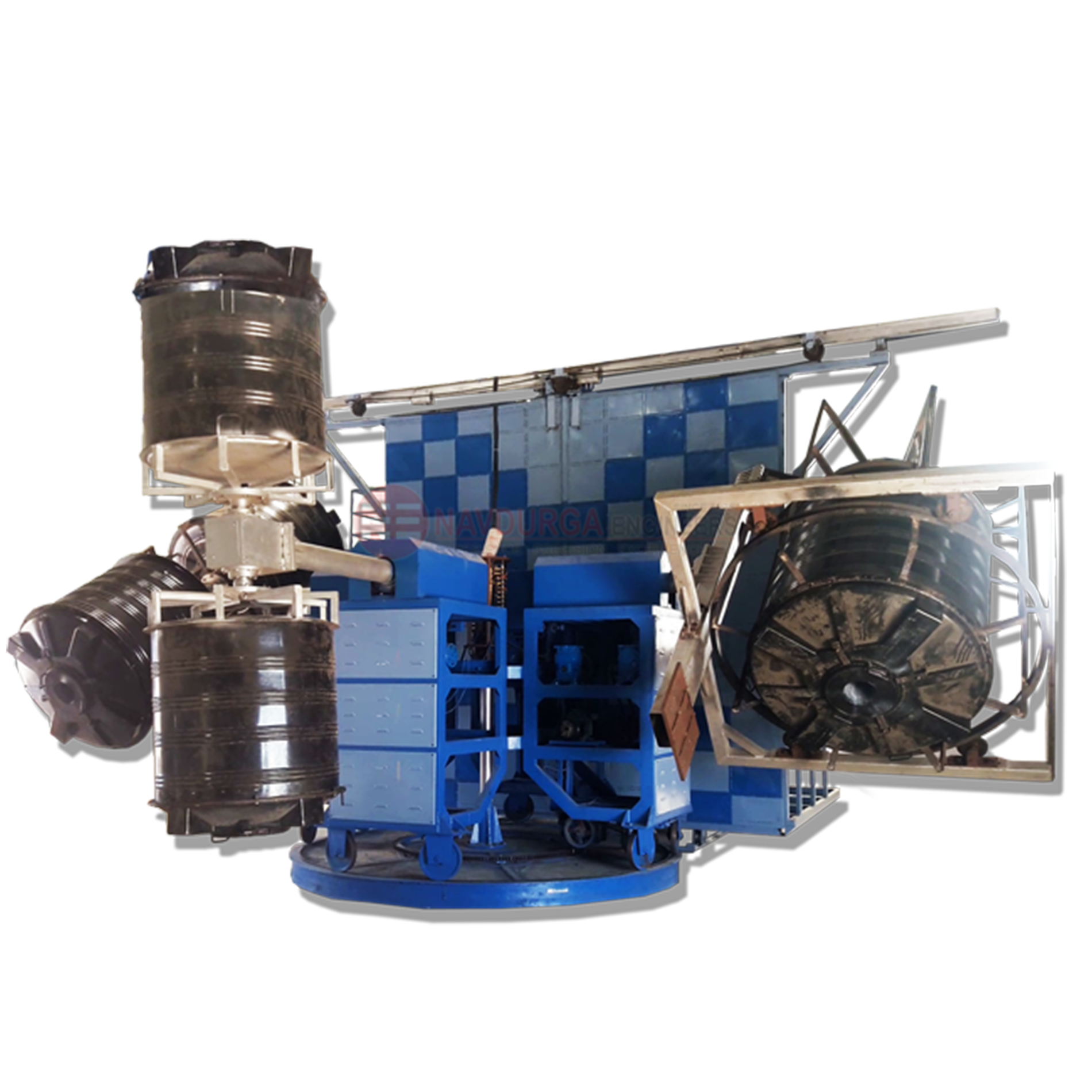 Rotational Moulding Process Diagram - Navdurga Engineers